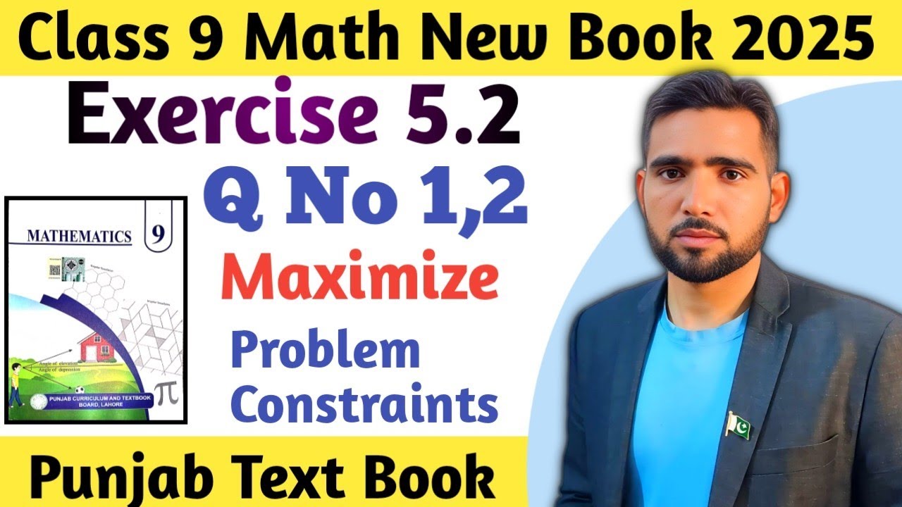 Exercise 5.2 Question Number 1 and 2 Class 9 Math New Book 2025 Chapter 5 PCTB| Ex 5.2 Q 1&2