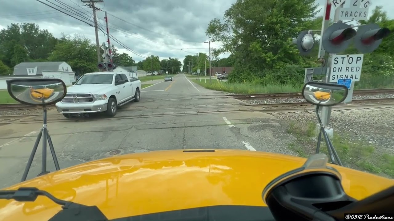 Dashcam Ride Through the City in a 2023 Thomas Saf-T-Liner C2 School Bus W/ Cummins B6.7