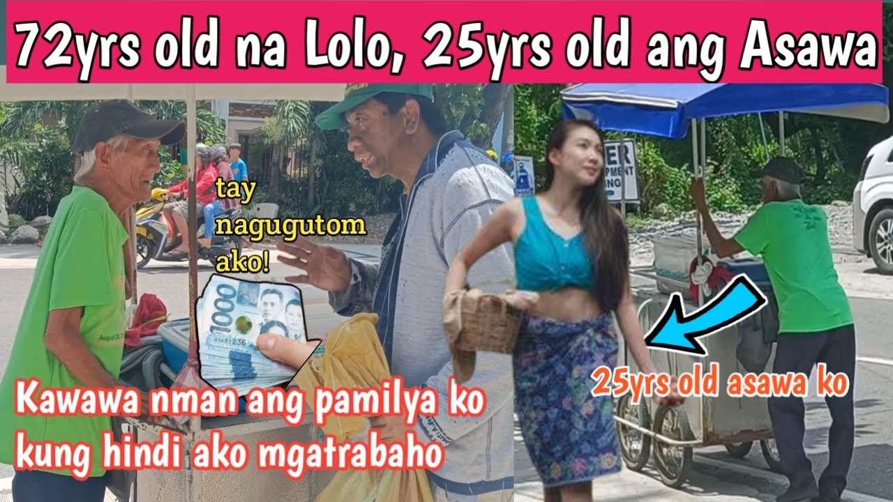 72 years old na Lolo na masipag at may asawang 25 years old nakatanggap ng biyaya kay Daddy Frankie