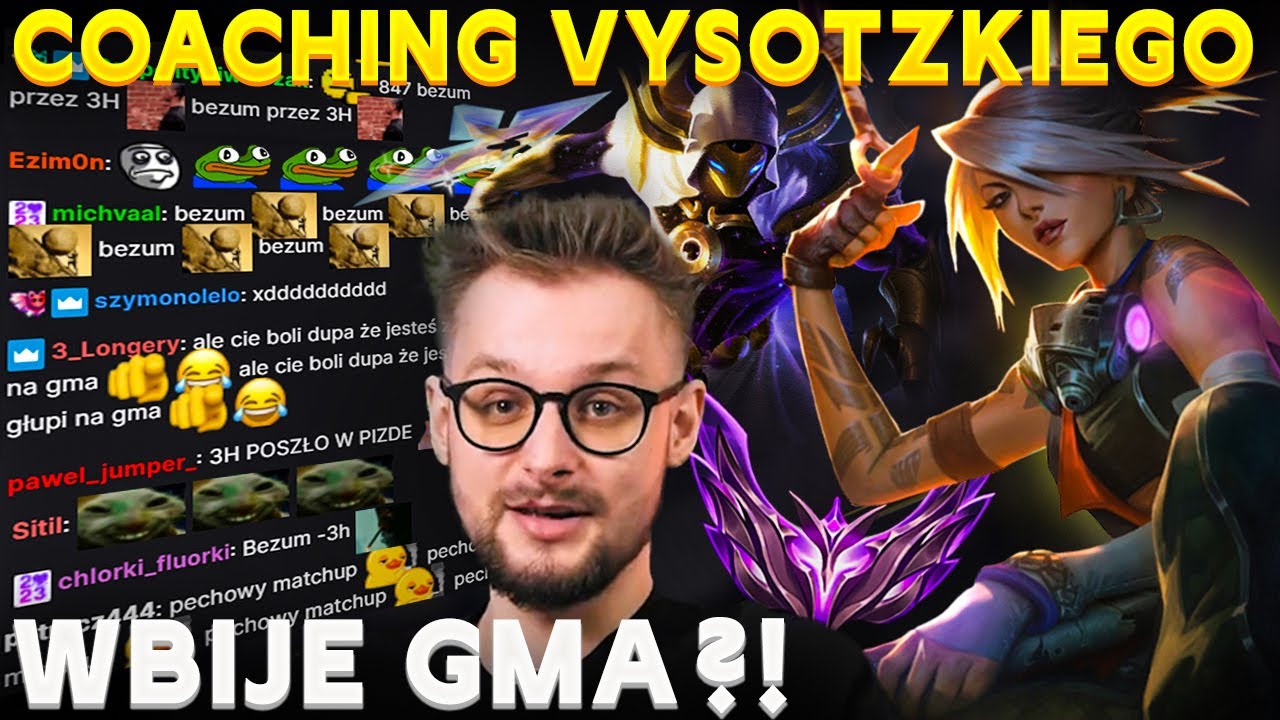 Coaching Vysotzky skrót najlepsze momenty- Azir/Akali/Kassadin Master MID/TOP
