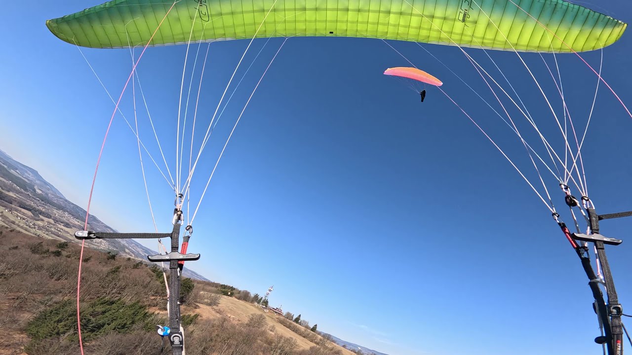 2025 03 18  Paragliding - Kozákov - nice winter thermal day
