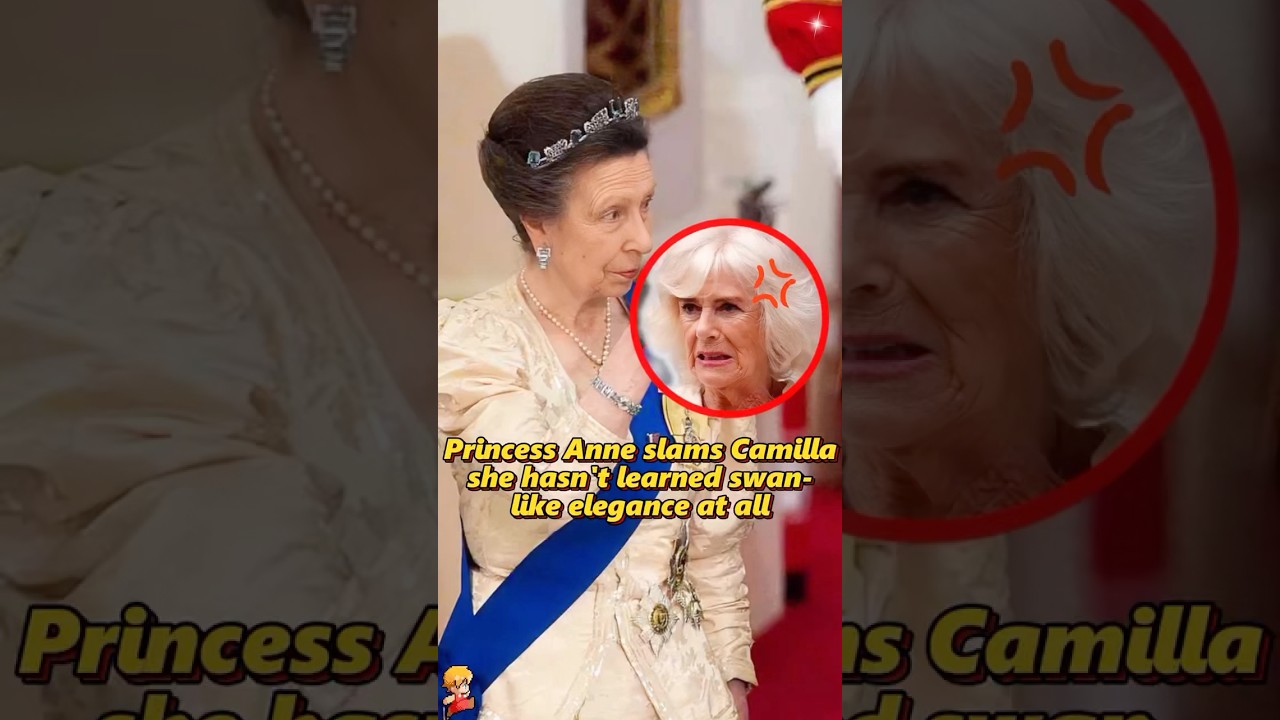 Princess Anne slams Camilla: she hasn't learned swan-like elegance at all.#shorts #royal #camilla