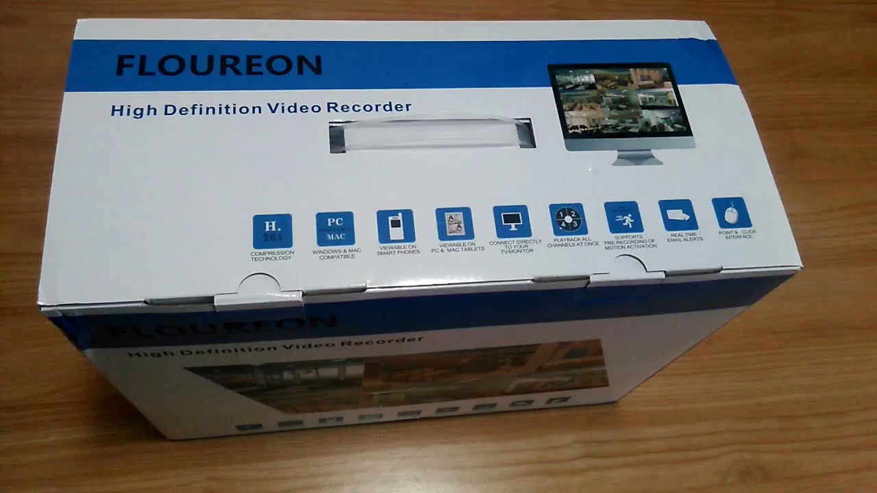 FLOUREON 8CH 1080N AHD DVR + 4X Outdoor 1500TVL 720P Camera Security Kit