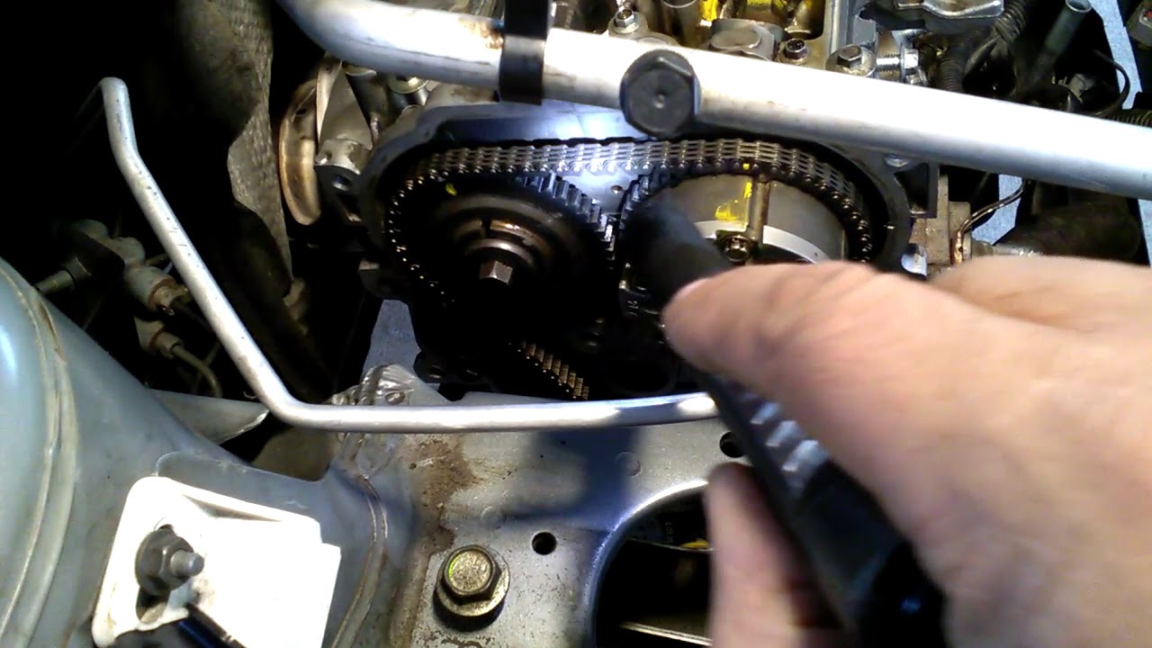 Nissan Sentra 2009  motor 2.0L  marcas cadena distribucion (timing chain marks)