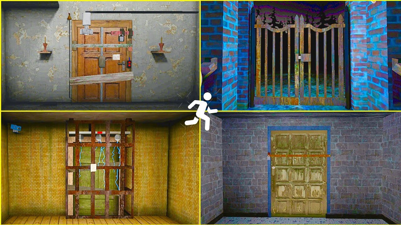 GRANNY 1 2 3 4 ALL DOOR ESCAPE FROM HOUSE [PART 2] (GRANNY GAME)