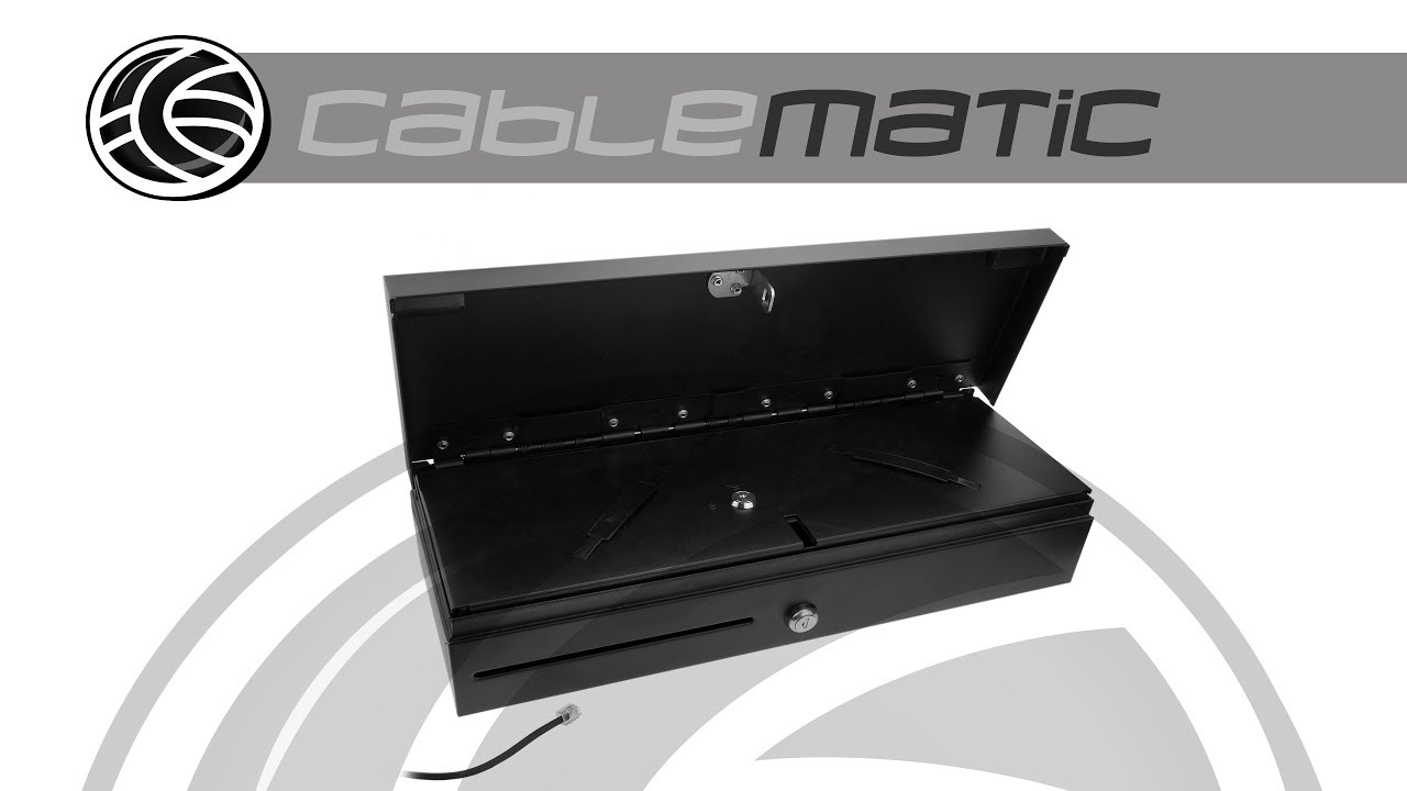 Cajón portamonedas automático de apertura vertical RJ11 impresora- distribuido por CABLEMATIC ®