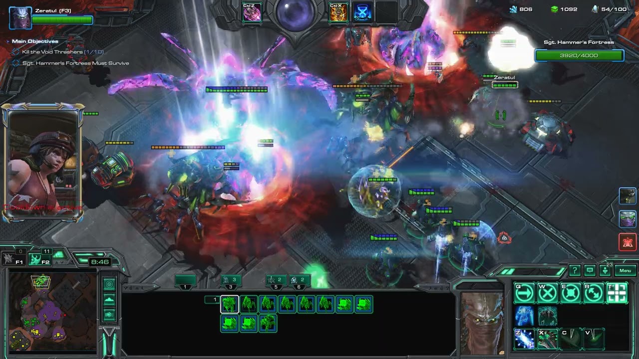 StarCraft 2 Co-Op Zeratul P2 lvl 1000 Brutal with Bonus