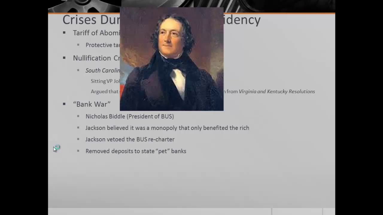 APUSH Review: The Presidency of Andrew Jackson