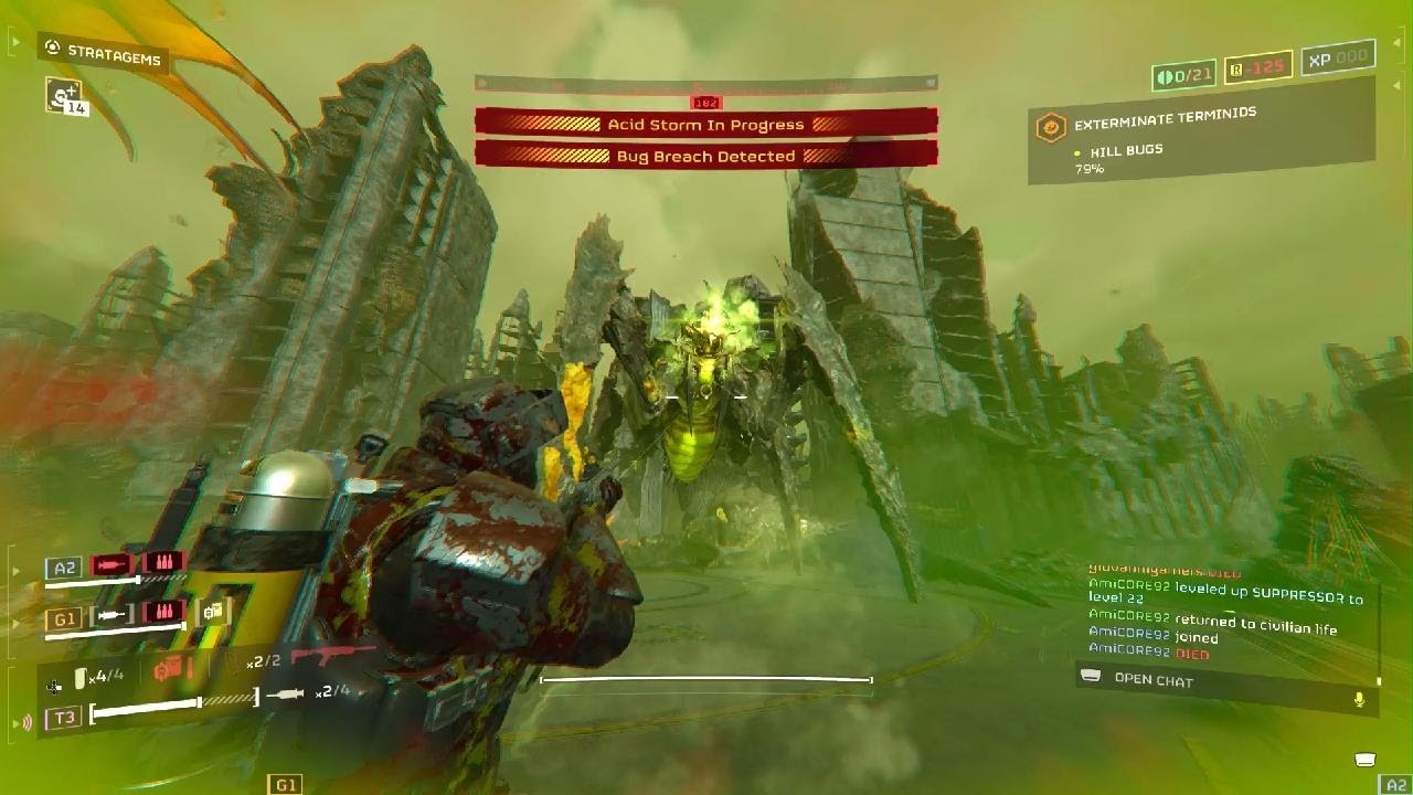 HELLDIVERS 2 - ALL GAS LOADOUT vs BUGS ERADICATE Mission