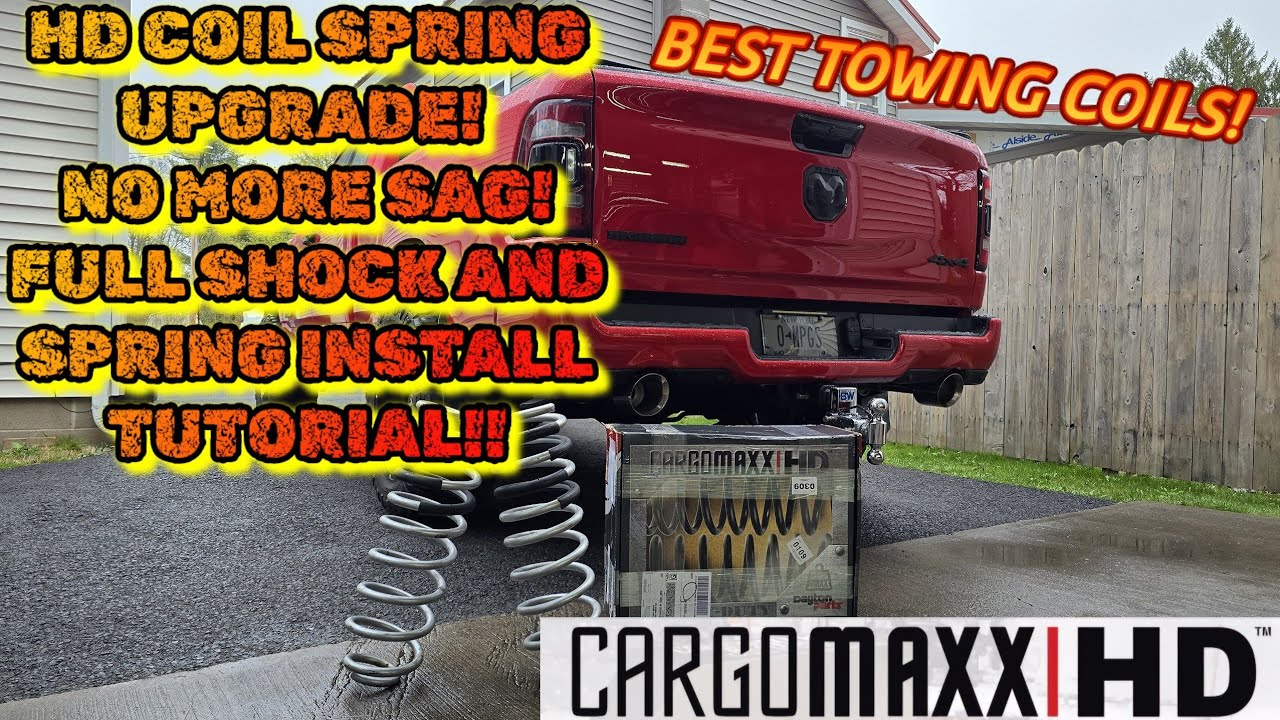 Cargomaxx HD coil spring upgrade and bilstein 5100 shock install and overview! | Ram 1500