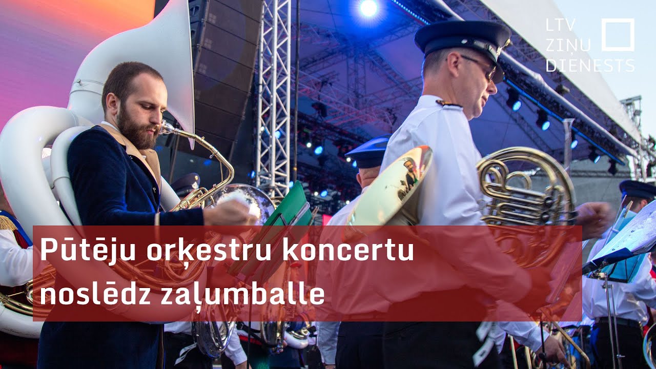 Pūtēju orķestru koncertu noslēdz zaļumballe