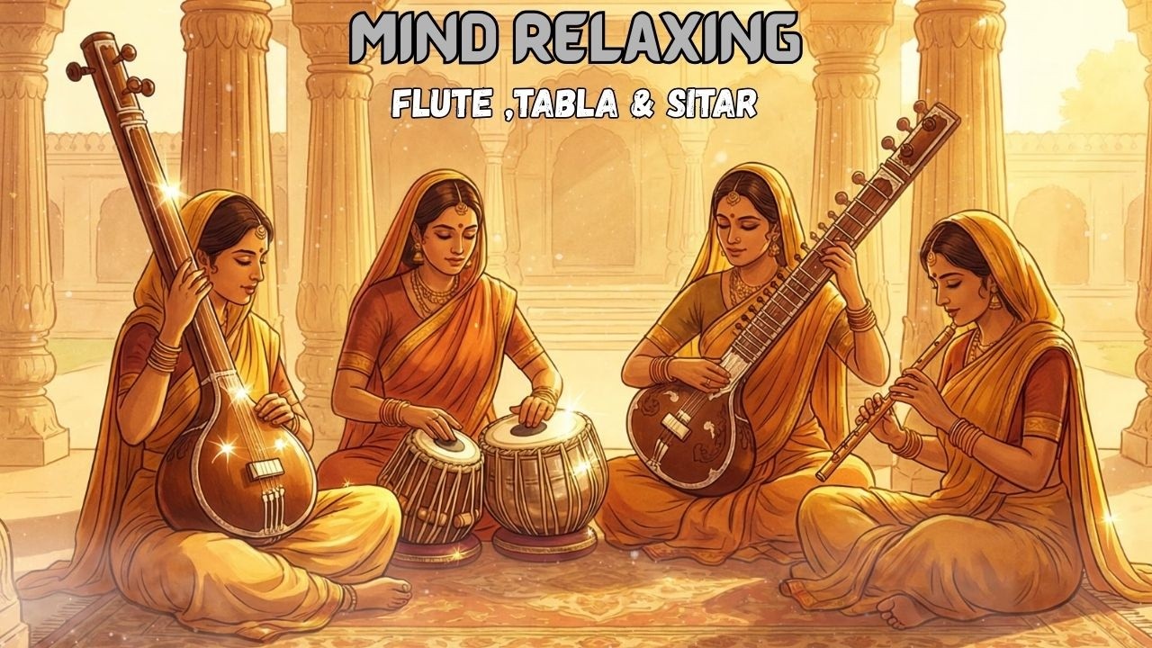 Mind Relaxing Flute Tabla and Sitar Compilation   Hindustani Instrumental Music , Vol - 35