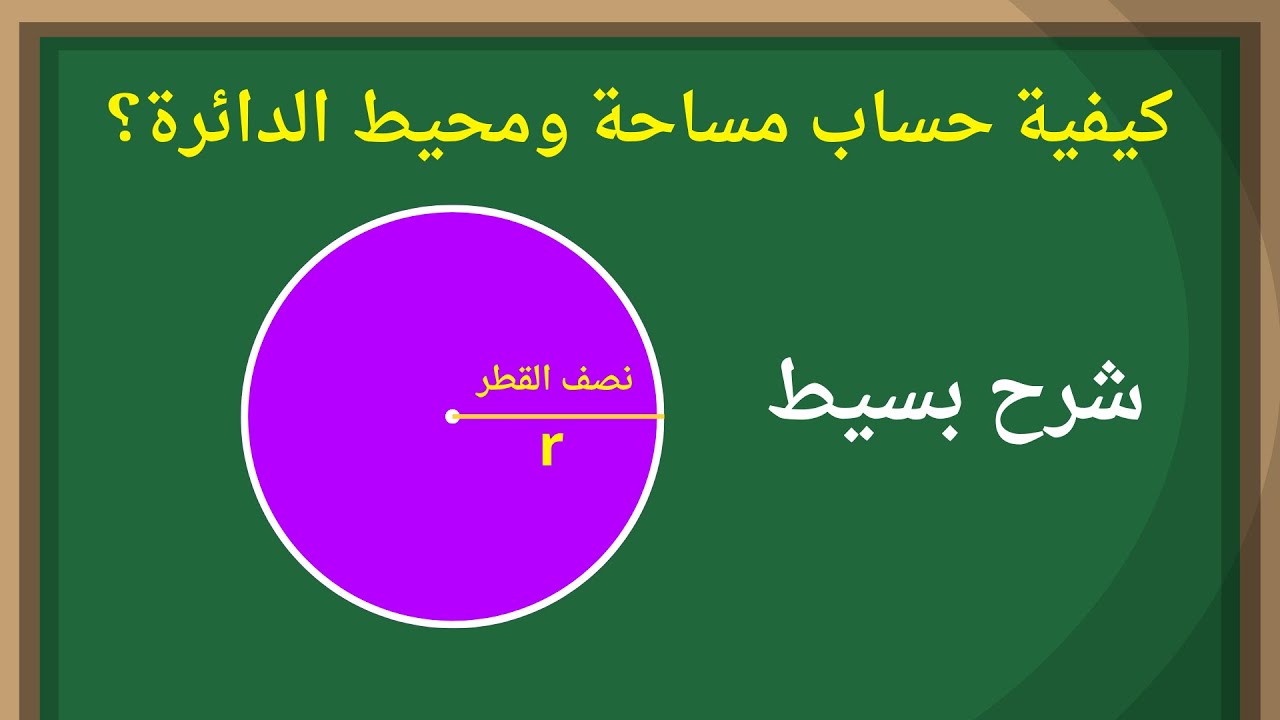 كيفية حساب مساحة ومحيط الدائرة | شرح مبسط