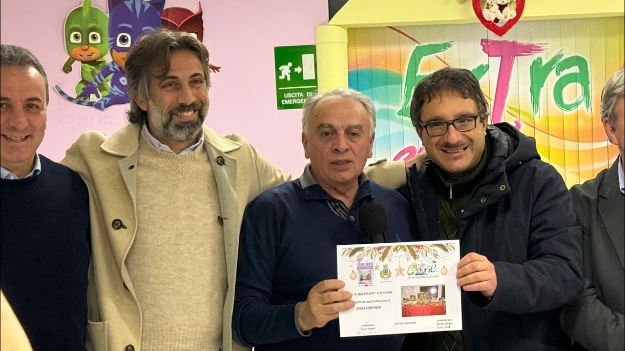 Ostuni 18 gennaio 2026: Premiazione vincitori mostra 'Il mio Presepe'