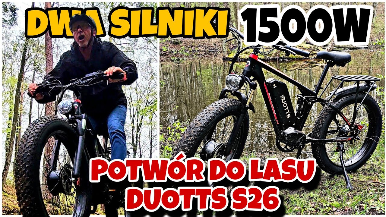 DWA SILNIKI-1500 WAT !!! JAK ON ZAPITALA AŻ SIĘ WYSTRASZYŁEM !!! DUOTTS S26  FATBIKE