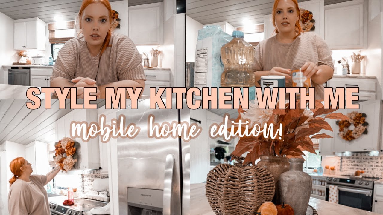 STYLING MY MOBILE HOME KITCHEN FOR THE SEASON | new 2025 mobile home decorate with me