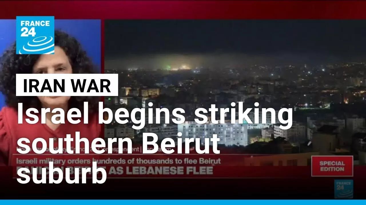 Israeli army announces start of airstrikes on southern Beirut suburb &bull; FRANCE 24 English