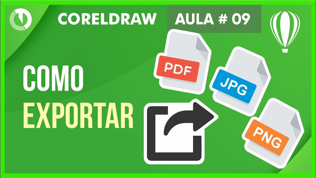 Como salvar arquivos no CorelDraw JPG, PNG e PDF