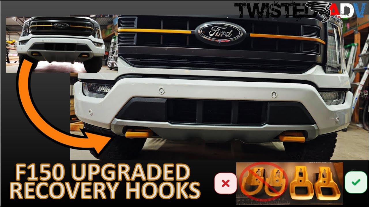 Установка буксировочного крюка на Ford F150 - модернизация до оранжевого квадратного крюка Tremor...