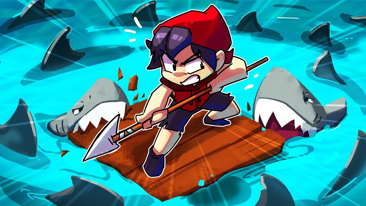 Guy and Girl Find 1,000 SHARK ISLAND In Raft!