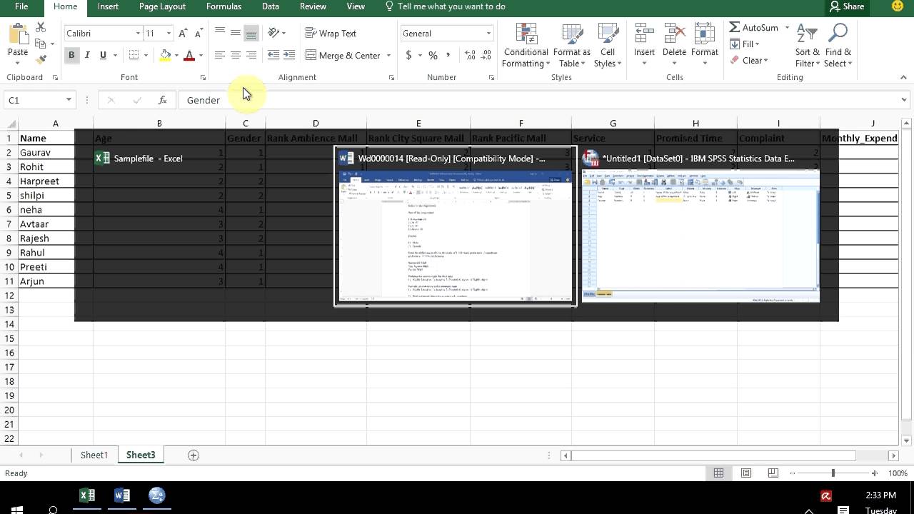 Coding and Data Entry in SPSS (hindi )