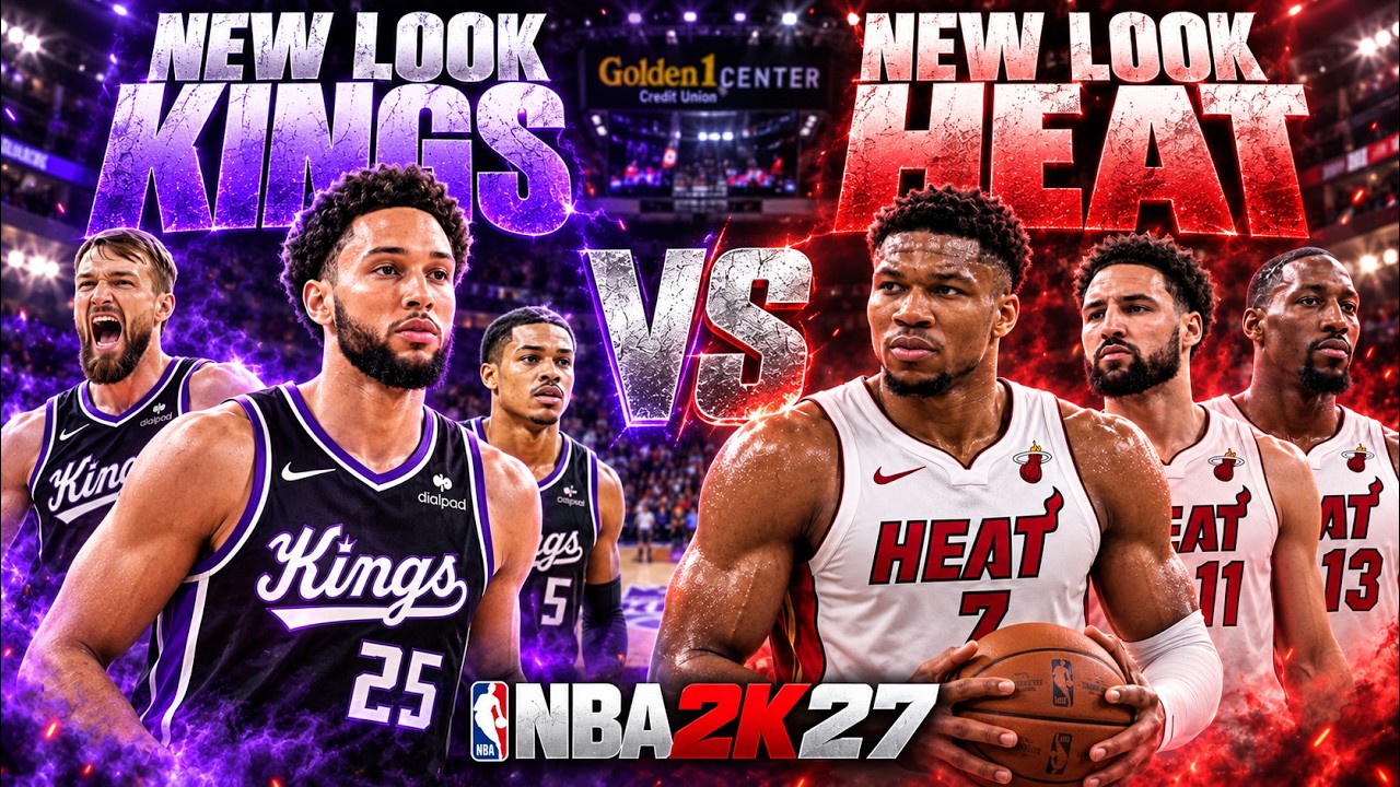 🔥KINGS vs NEW LOOK HEAT 👀 Heat at Kings | NBA 2K27 CPU vs CPU🏀