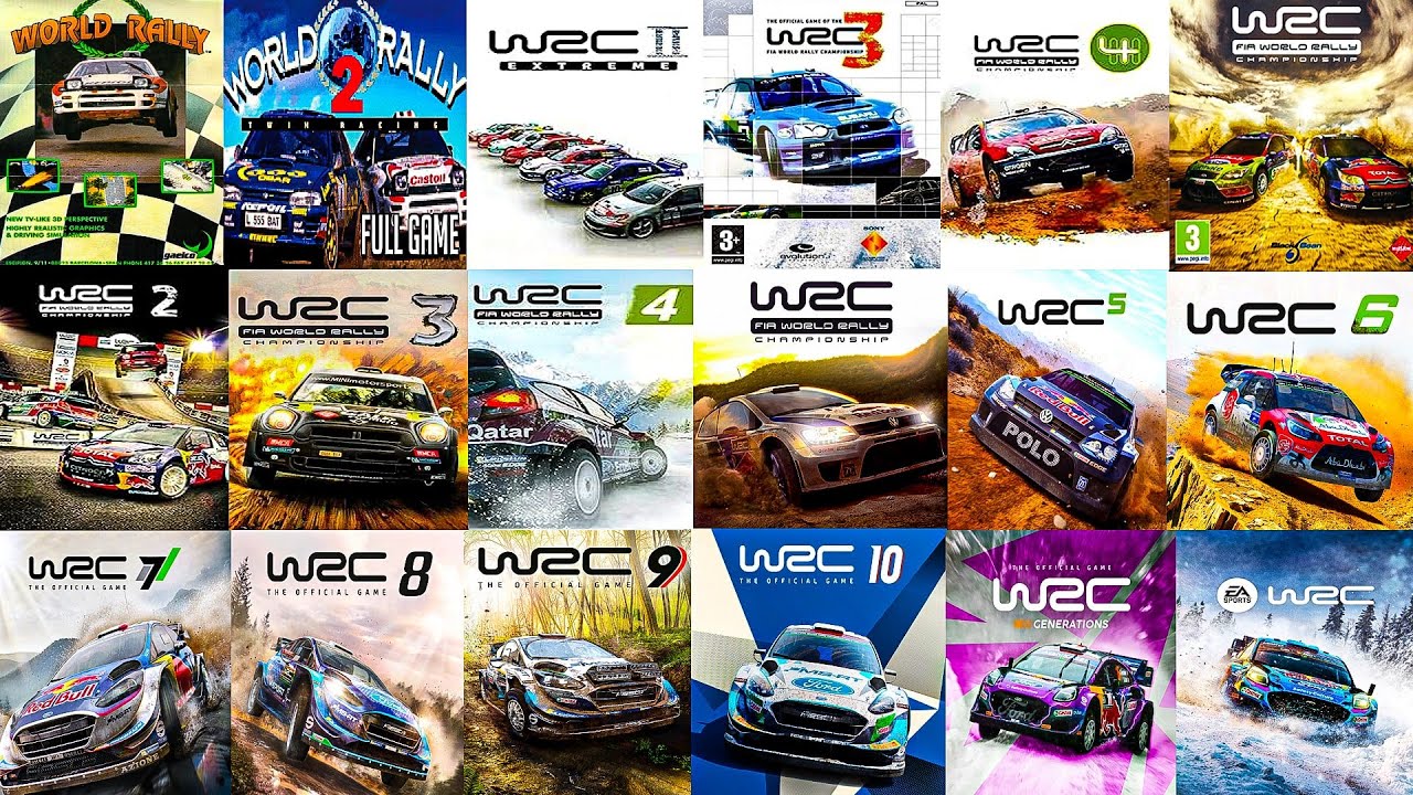 Эволюция игр WRC (1993-2023)