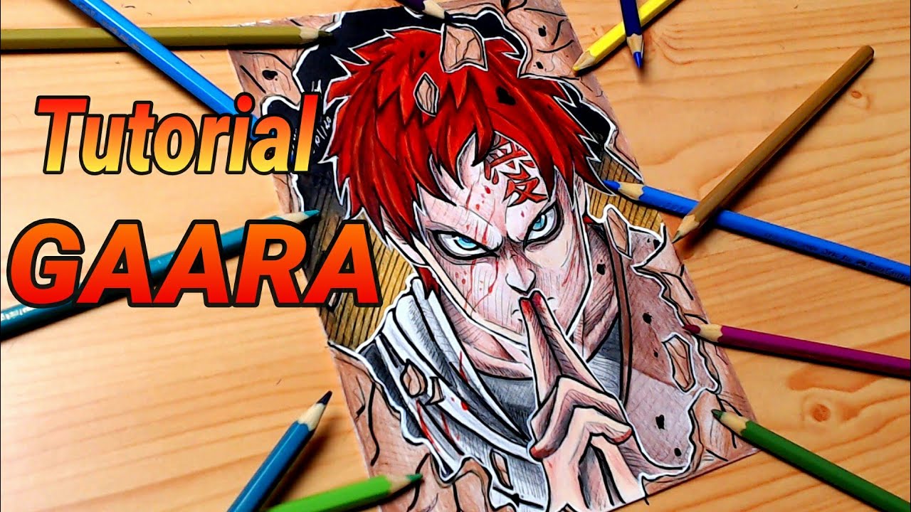 COMO DESENHAR O GAARA PASSO A PASSO - Como dibujar a Gaara