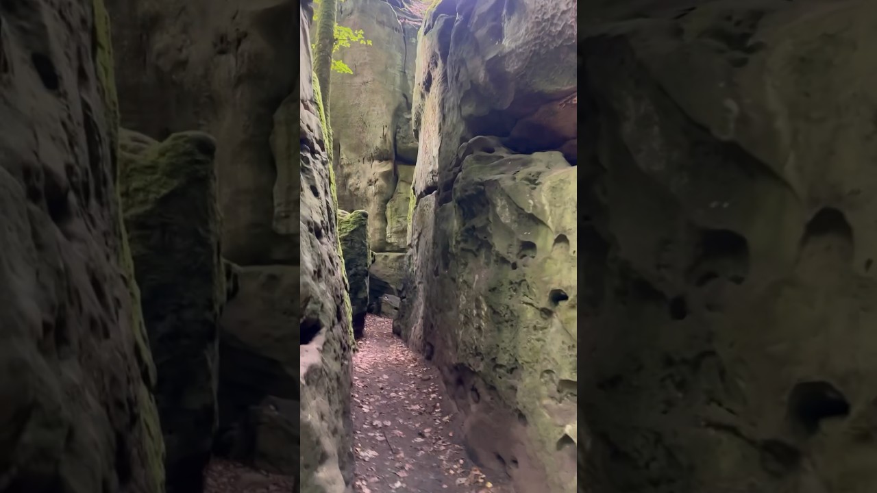 Cave hiking in Luxembourg 😧 M&uuml;llerthal #hiking #cave #luxembourg #forest #europe #travel #shorts