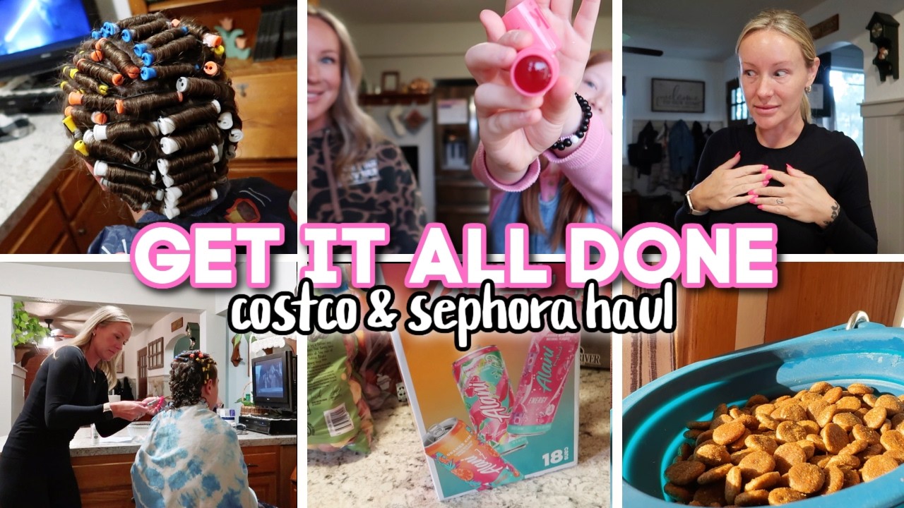 GET IT ALL DONE // costco haul + sephora haul + DIY perm at home!
