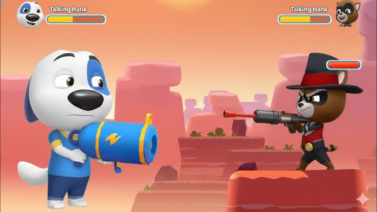 Talking Tom Splash Force Hank vs Roy Raccoon Gameplay Android ios