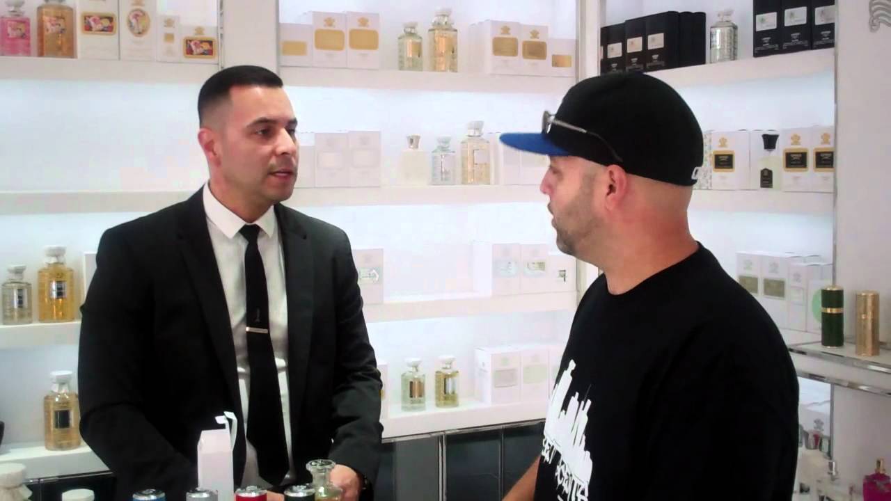 STREET SCENTS at The CREED Boutique NYC Creed Travel Atomizers/Ambergris/VIW with Rodney