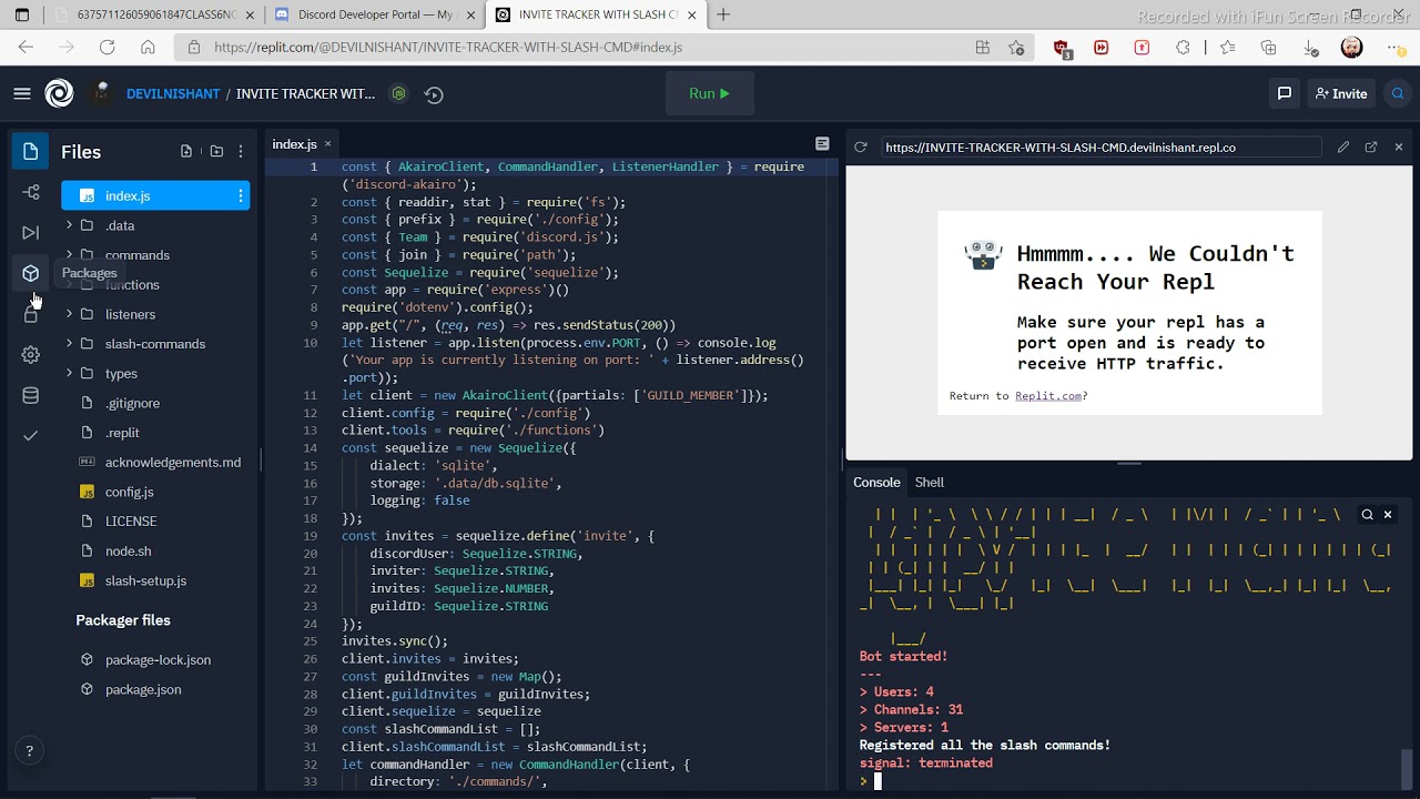 INVITE TRACKER WITH SLASH COMMANDS 😮