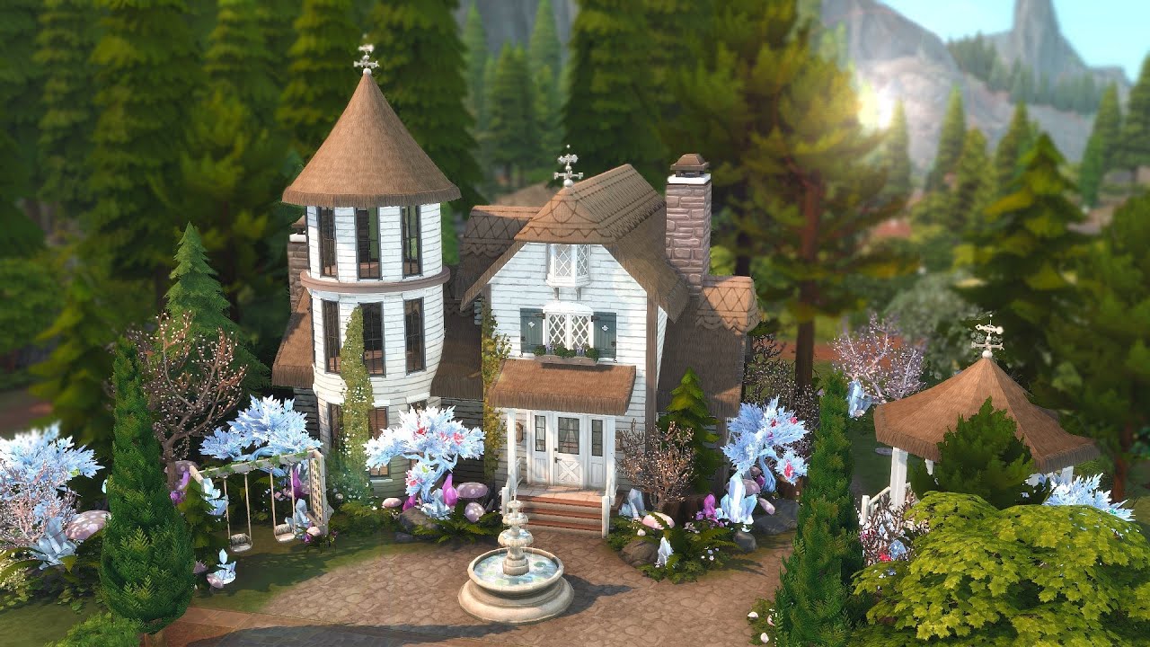 Jeweler's Magical Family Cottage | (no cc) The Sims 4: Crystal Creations Stuff Pack Speed Build