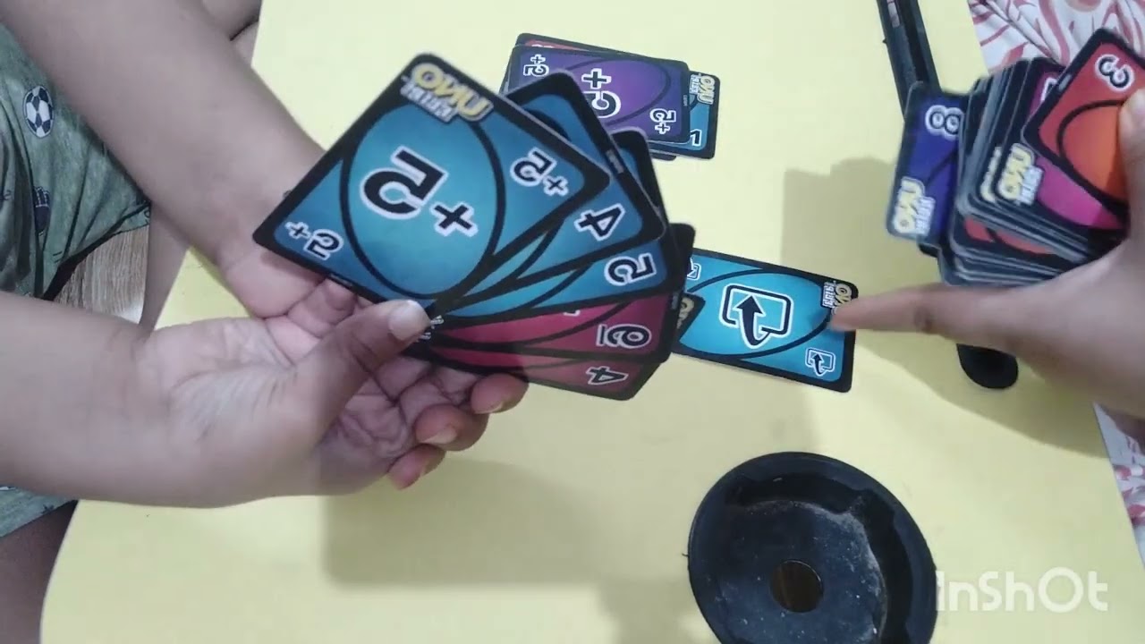 We tried uno flip for the first time