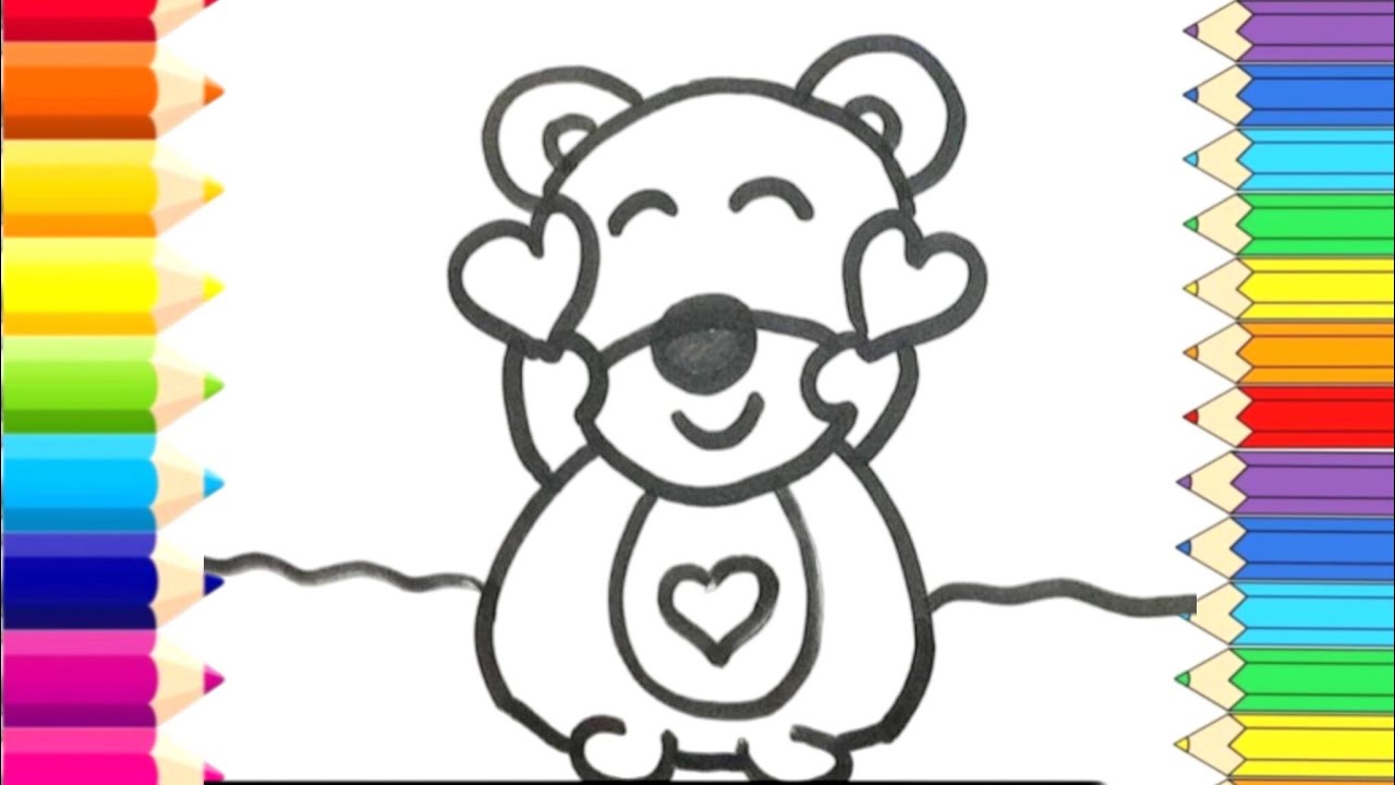 How to Draw a Cute Bear 🐻 | Happy Valentine 