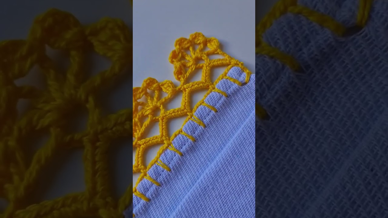 bico de croche no pano de prato passo a passo nos coment&aacute;rios