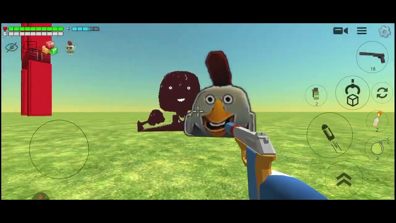 Probando la nueva versión de chicken gun