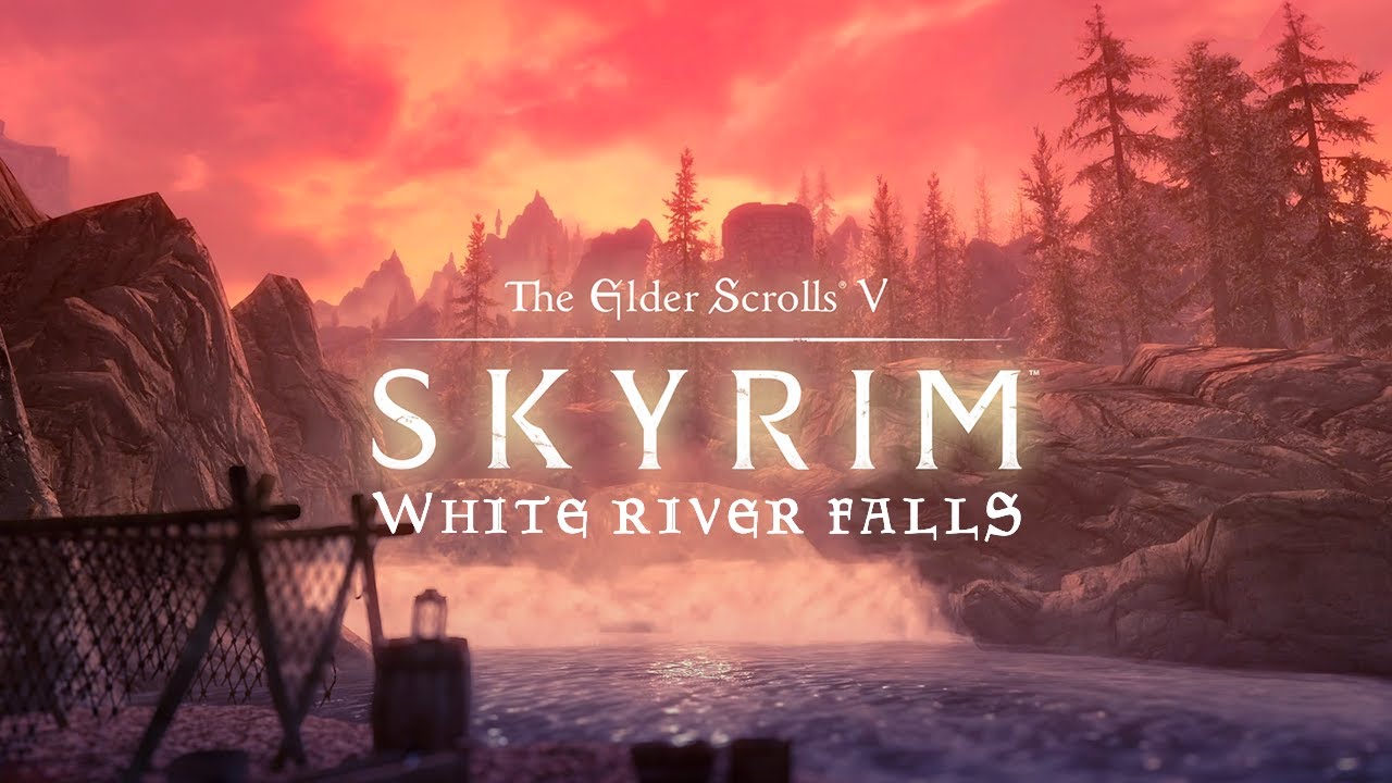 White River Falls - Skyrim Ambience | 1 Hour of Waterfalls, Ambient Music and Nature