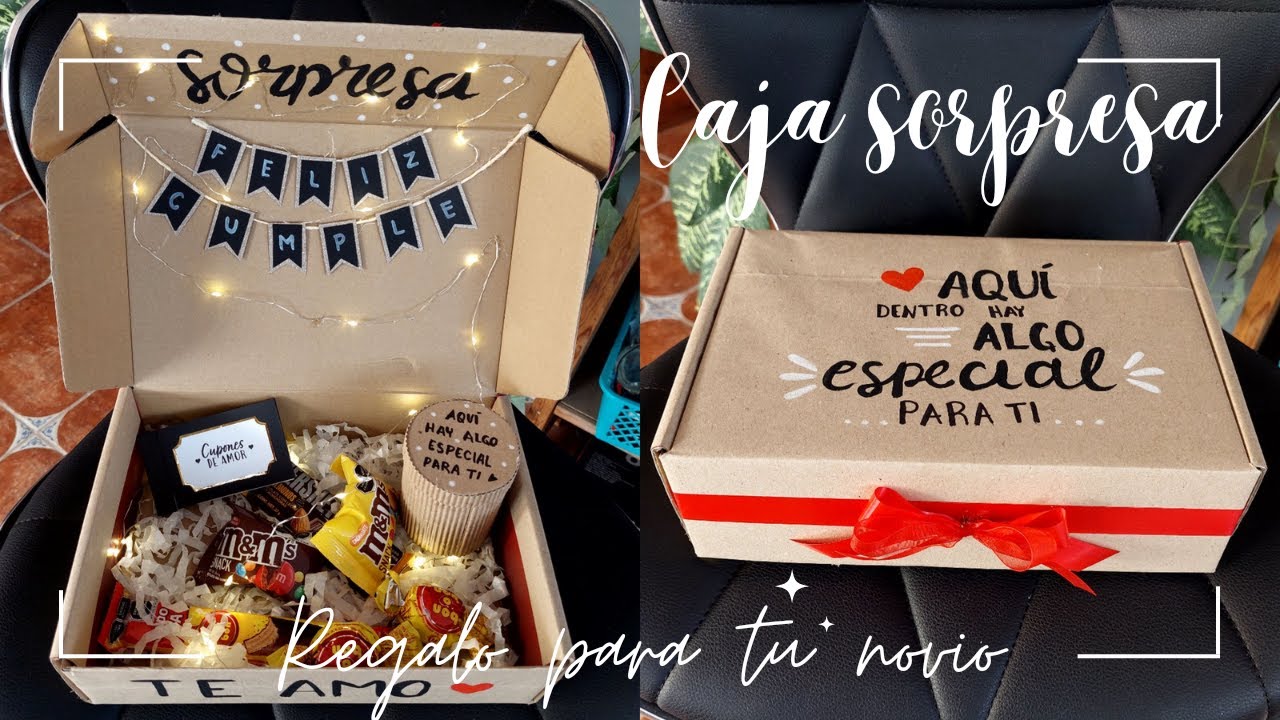 DIY ♡ Caja Sorpresa Regalo Para Tu Novio | Erandy Paz