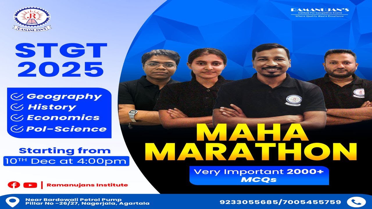 STGT | HISTORY| MARATHON CLASS| By-Kanu Sir|
