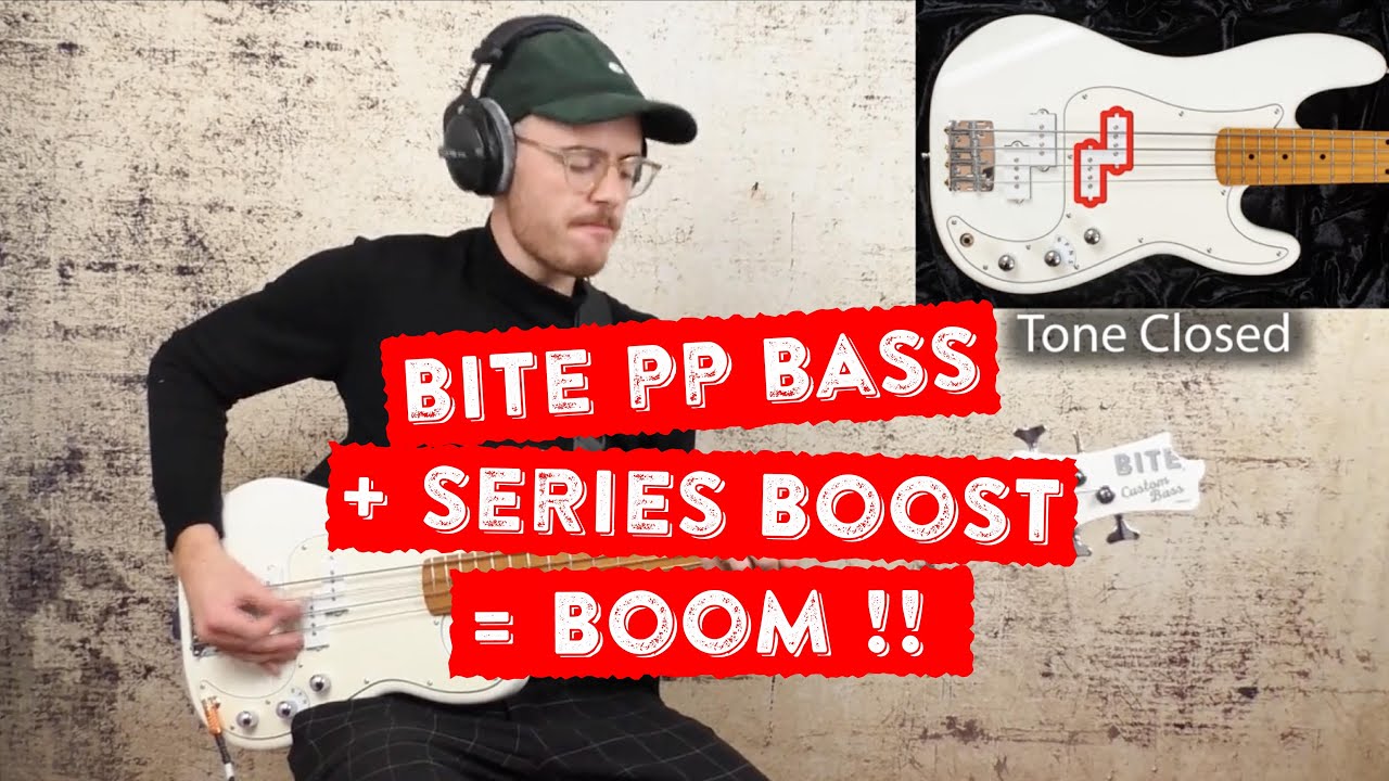 BITE Punch PP Bass + 4-Way Parallel/Series Circuit Demo - 2x Passive BITE 1000 mV Split Coil Pickups