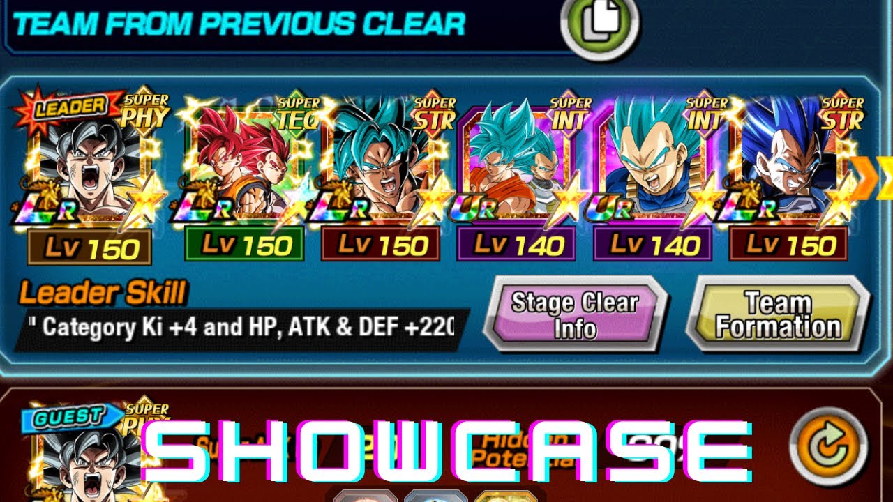 Realm of the gods team showcase (Dokkan battle)