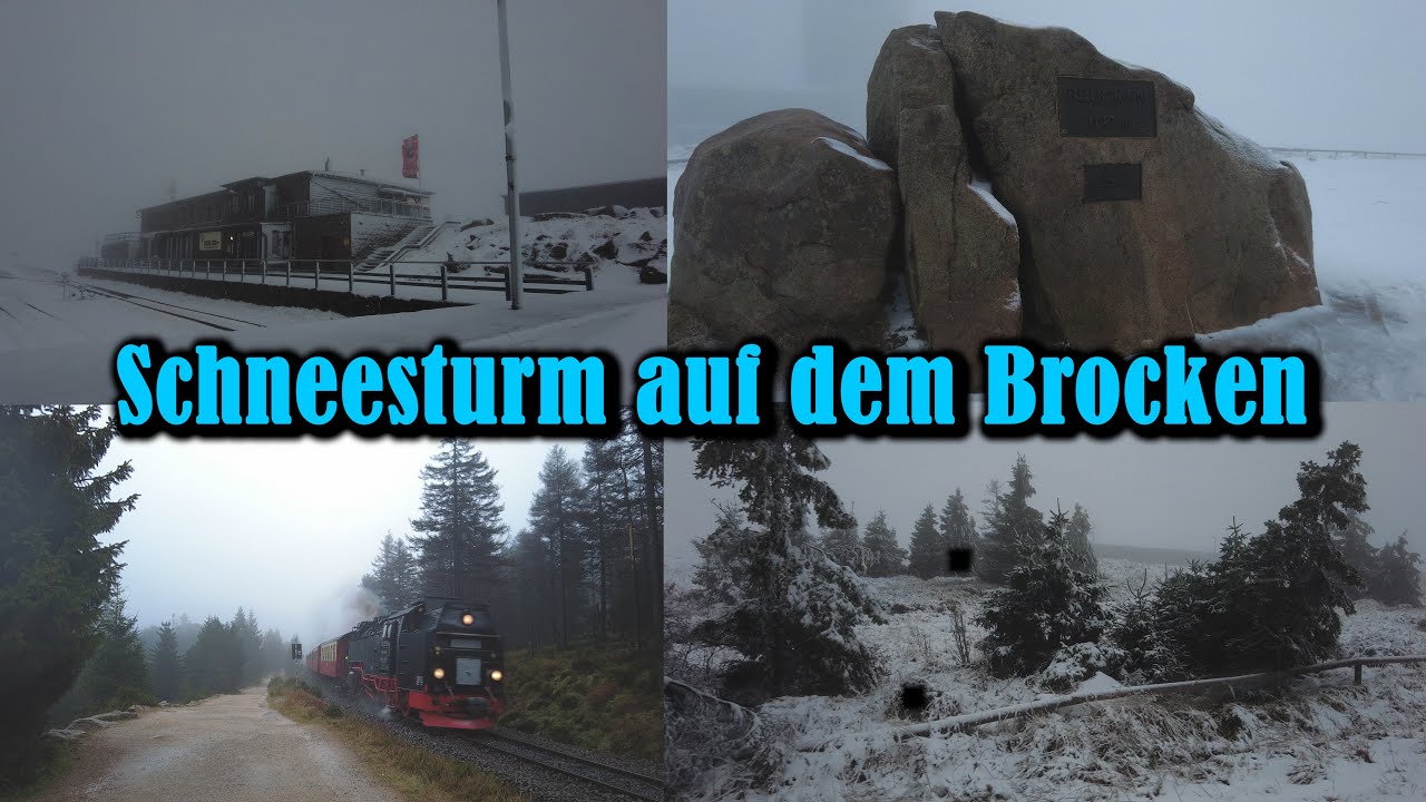 Wanderung durch die Schneefallgrenze zum Brockenplateau | Wintereinbruch im Harz am 04.11.2021 | 4K