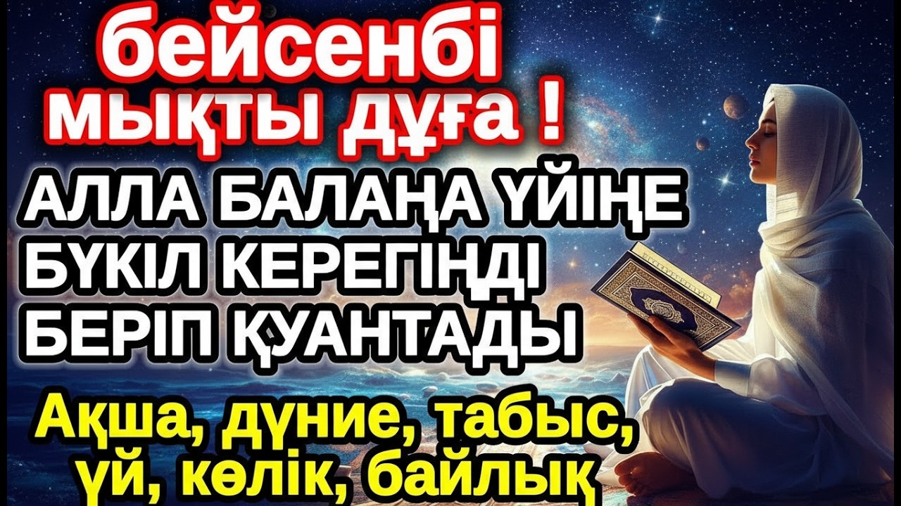 бейсенбі КҮНІ ЕҢ ҚҰДІРЕТТІ ДҰҒА! Алла бүкіл тілеуіңді және балаңа керектің бәрін беріп қояды