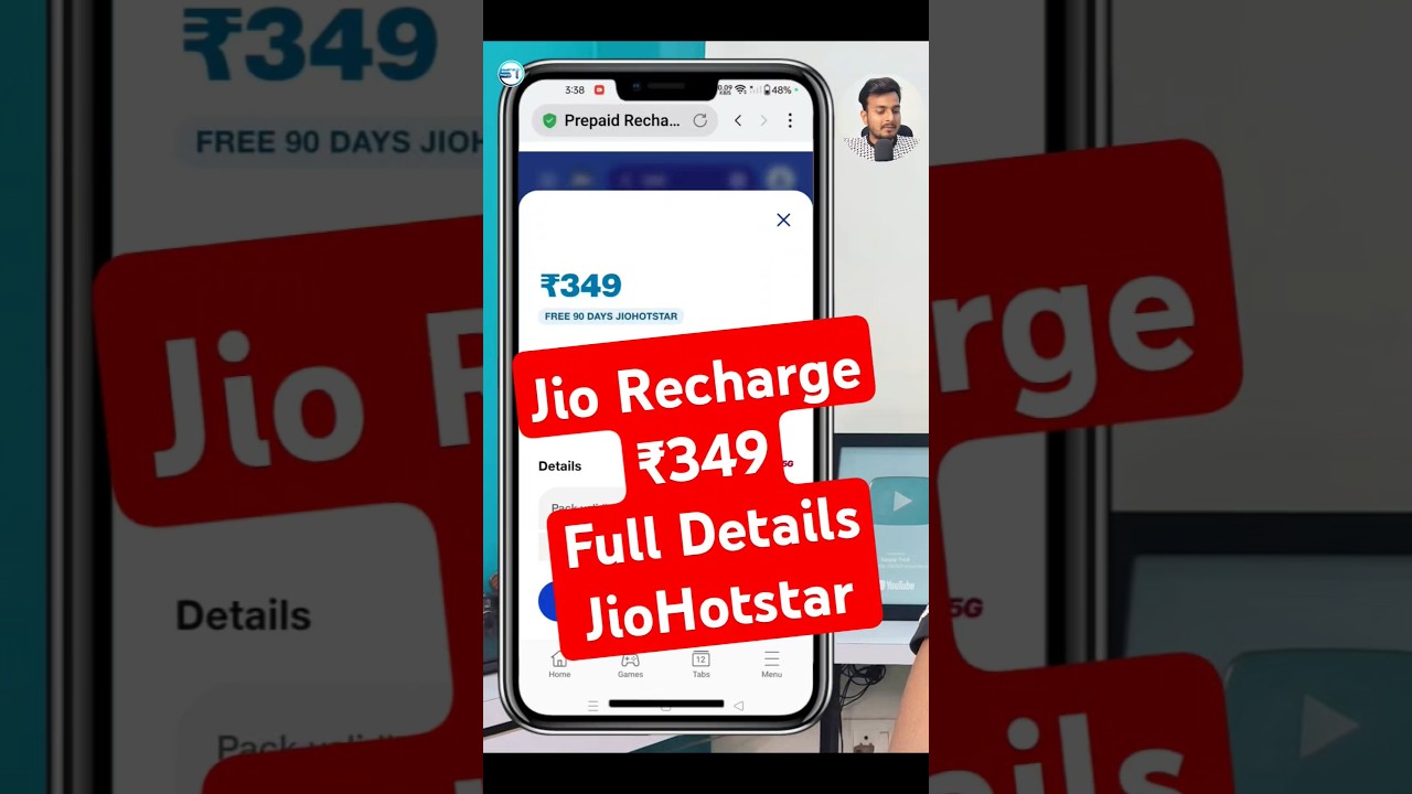 Jio Recharge Plan ₹349 Full Details for JioHotstar Subscription Plan 90 Days In Hindi