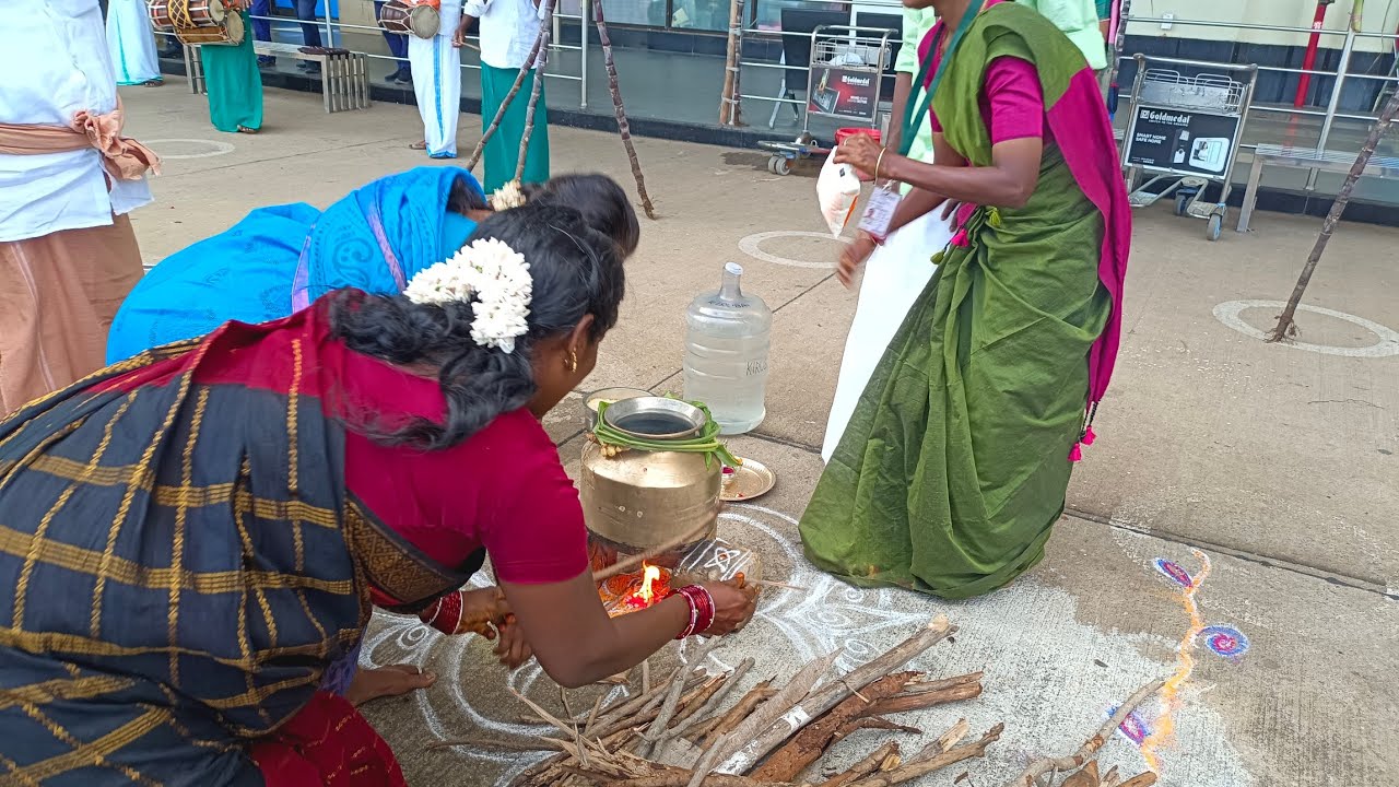 Pongal Celebration at Madurai Airport How Pongal celebration at Airport