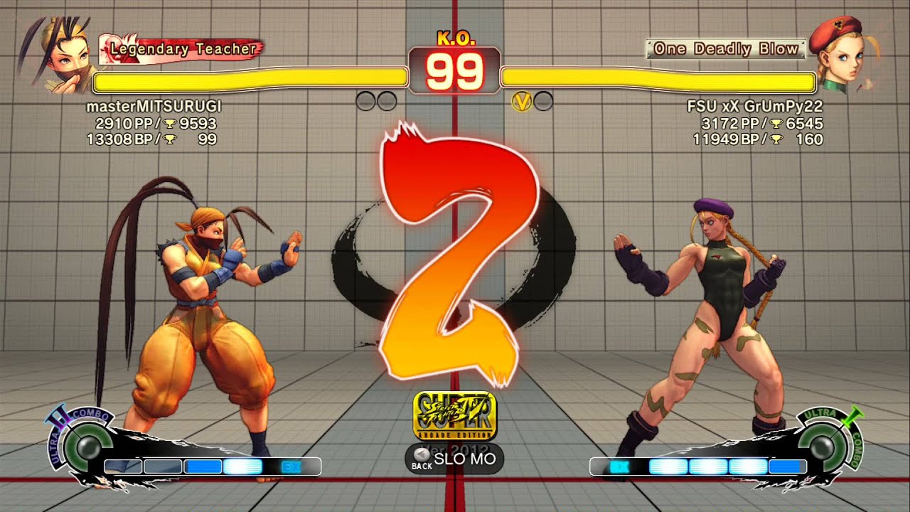 SSF4:A.E. :masterMITSURUGI vs FSU xX GrUmPy22.