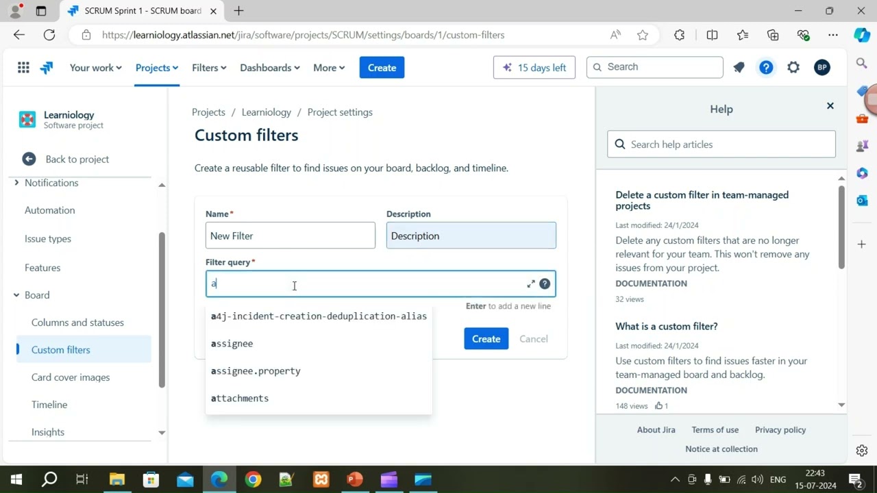 How to create JIRA Board with Sample Data provided