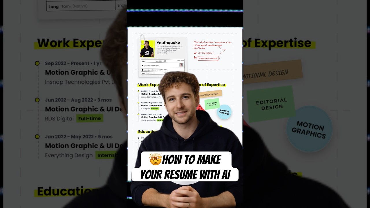 🤯How to make your resume with AI!|Tutorial #design #graphicdesign #resume #Veeso AI #tutorial
